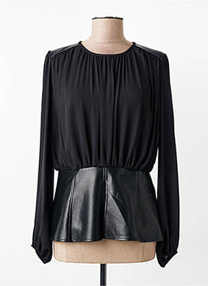 Blouse col rond manches longues noir JOSEPH RIBKOFF femme