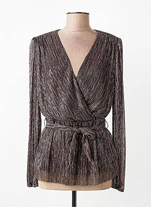 Top coupe cintrée manches longues argent JOSEPH RIBKOFF femme