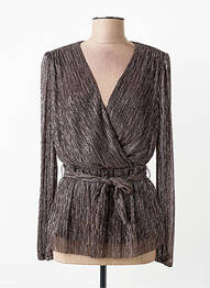 Top coupe cintrée manches longues argent JOSEPH RIBKOFF femme