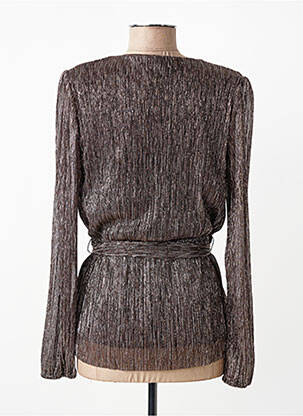 Top coupe cintrée manches longues argent JOSEPH RIBKOFF femme