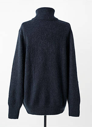 Pull col roulé coupe cintrée manches longues bleu ESTHEME femme