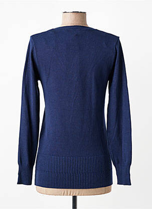 Pull coupe cintrée manches longues bleu MARBLE femme