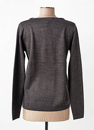 Pull coupe droite manches longues gris FUEGO WOMAN femme