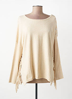 Pull coupe droite manches longues beige ANANKE femme