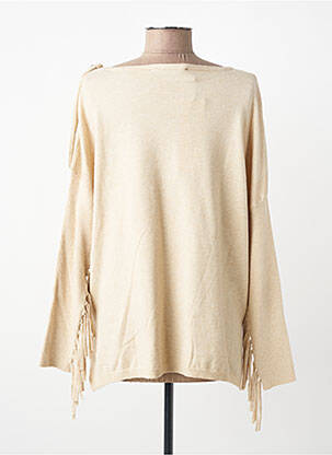Pull coupe droite manches longues beige ANANKE femme