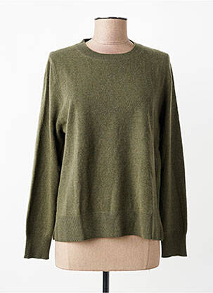 Pull col rond manches longues vert ESTHEME femme