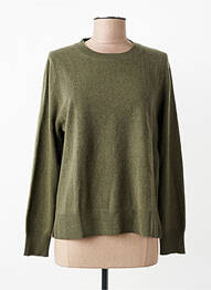 Pull col rond manches longues vert ESTHEME femme