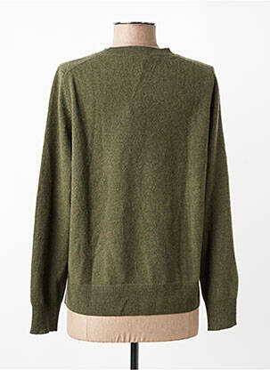 Pull col rond manches longues vert ESTHEME femme