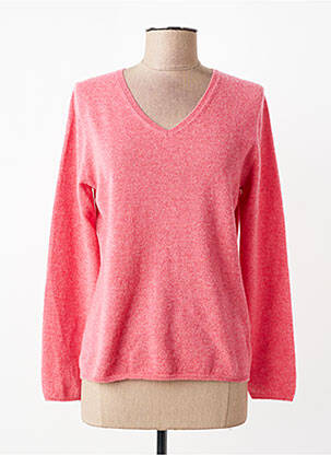 Pull coupe droite manches longues rose ESTHEME femme