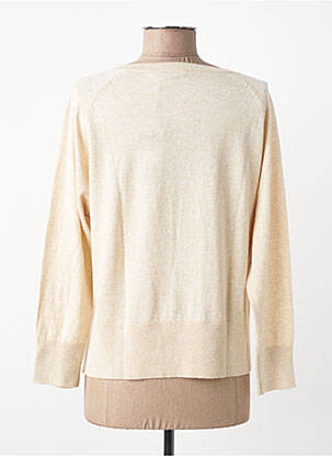 Pull coupe droite manches longues beige ESTHEME femme