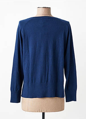 Pull coupe droite manches longues bleu ESTHEME femme
