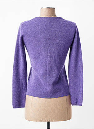 Pull coupe cintrée manches longues violet ESTHEME femme