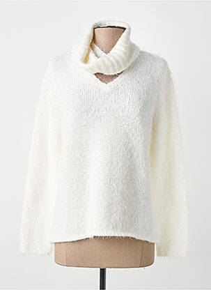 Pull col v manches longues blanc MARBLE femme