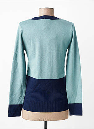 Pull coupe cintrée manches longues bleu MARBLE femme