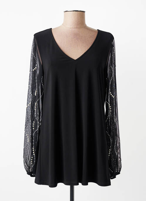 Top coupe cintrée manches longues noir JOSEPH RIBKOFF femme