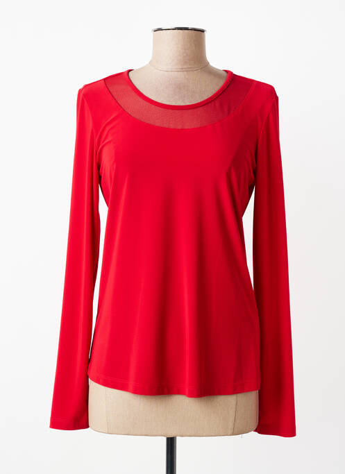 Top coupe cintrée manches longues rouge JOSEPH RIBKOFF femme