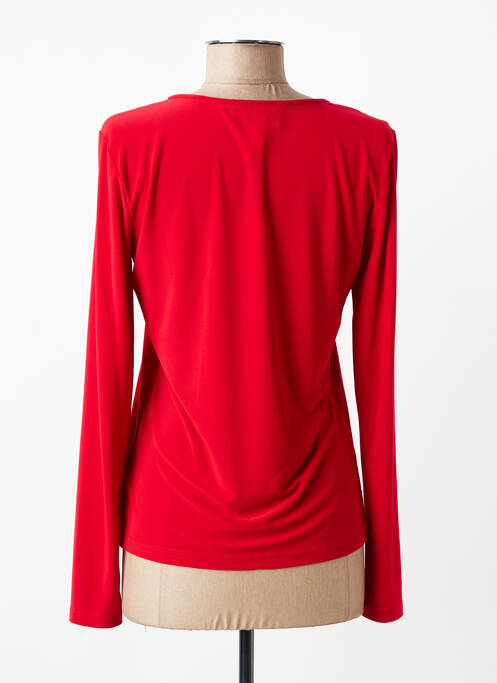 Top coupe cintrée manches longues rouge JOSEPH RIBKOFF femme