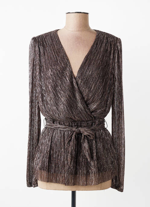 Top coupe cintrée manches longues argent JOSEPH RIBKOFF femme