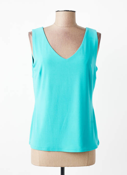Top coupe cintrée fines bretelles bleu clair JOSEPH RIBKOFF femme