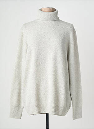 Pull col roulé manches longues manches longues gris ESTHEME femme