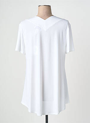 Top stretch manches courtes blanc JOSEPH RIBKOFF femme
