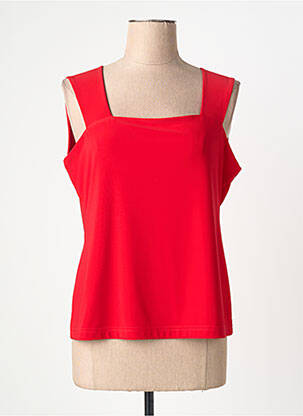 Top stretch sans manche rouge JOSEPH RIBKOFF femme