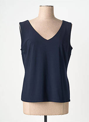 Top stretch sans manche bleu JOSEPH RIBKOFF femme