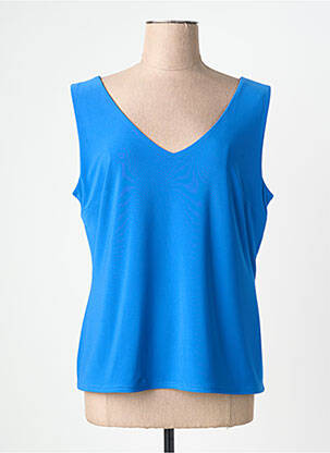 Top stretch sans manche bleu clair JOSEPH RIBKOFF femme