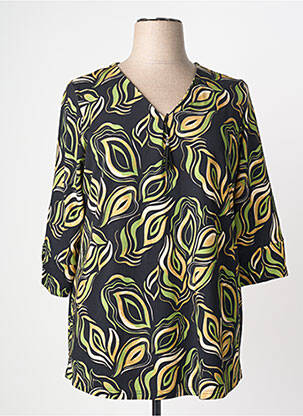 T-shirt imprimé fantaisie manches 3/4 noir CHALOU femme