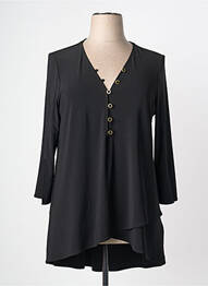 Tunique manches longues col v noir JOSEPH RIBKOFF femme