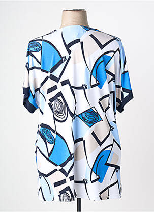 T-shirt imprimé fantaisie manches courtes bleu JOSEPH RIBKOFF femme