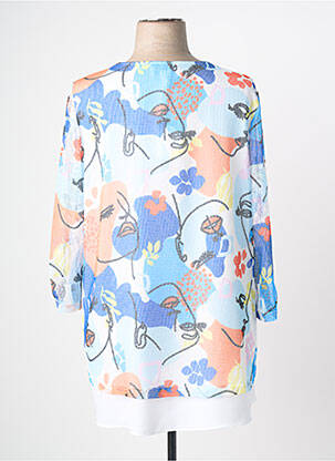 Top imprimé fantaisie manches 3/4 blanc JOSEPH RIBKOFF femme