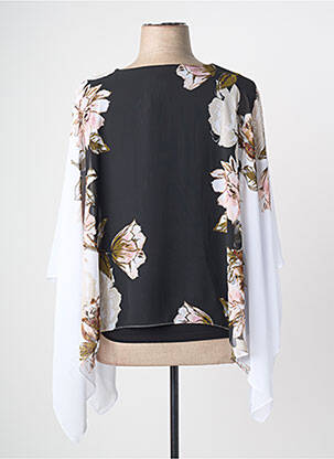Top tissage crêpe manches longues noir JOSEPH RIBKOFF femme