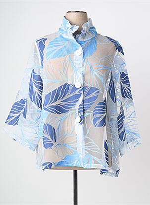 Veste casual coupe droite bleu JOSEPH RIBKOFF femme