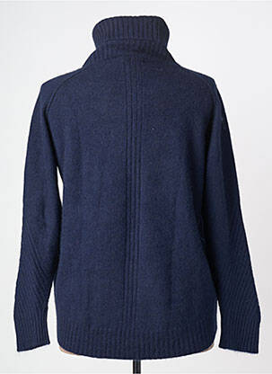 Pull col roulé coupe droite manches longues bleu FUEGO WOMAN femme