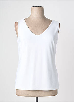 Top stretch sans manche blanc JOSEPH RIBKOFF femme