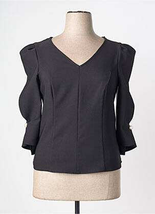 Top stretch manches 3/4 noir JOSEPH RIBKOFF femme