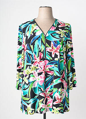 Top stretch manches 3/4 vert JOSEPH RIBKOFF femme