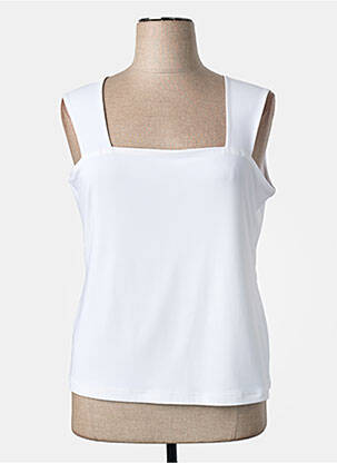 Top stretch sans manche blanc JOSEPH RIBKOFF femme