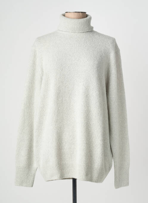 Pull col roulé manches longues manches longues gris ESTHEME femme