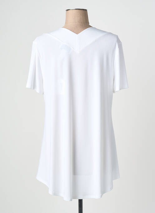 Top stretch manches courtes blanc JOSEPH RIBKOFF femme