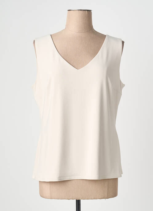 Top stretch sans manche beige JOSEPH RIBKOFF femme