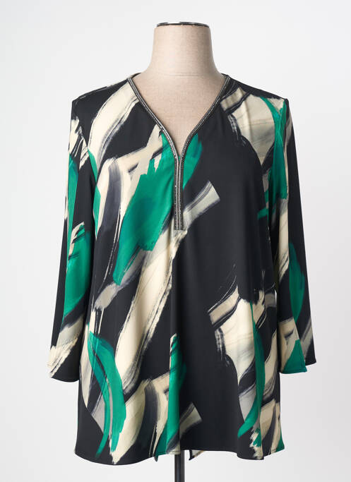 Tunique manches longues imprimé fantaisie noir JOSEPH RIBKOFF femme