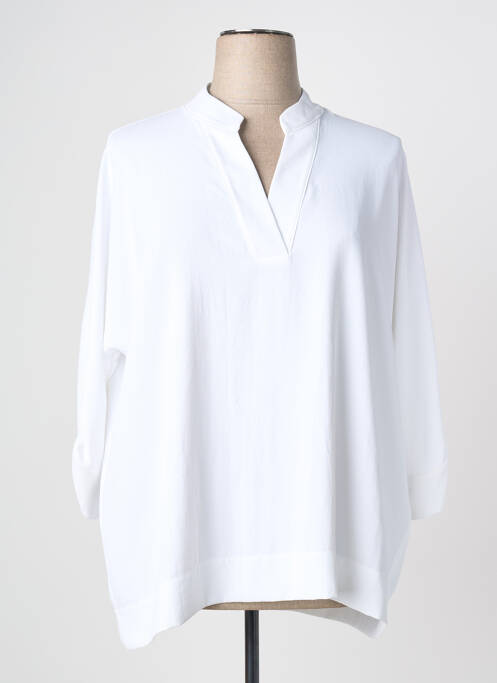 Blouse tissage popeline manches longues blanc JOSEPH RIBKOFF femme