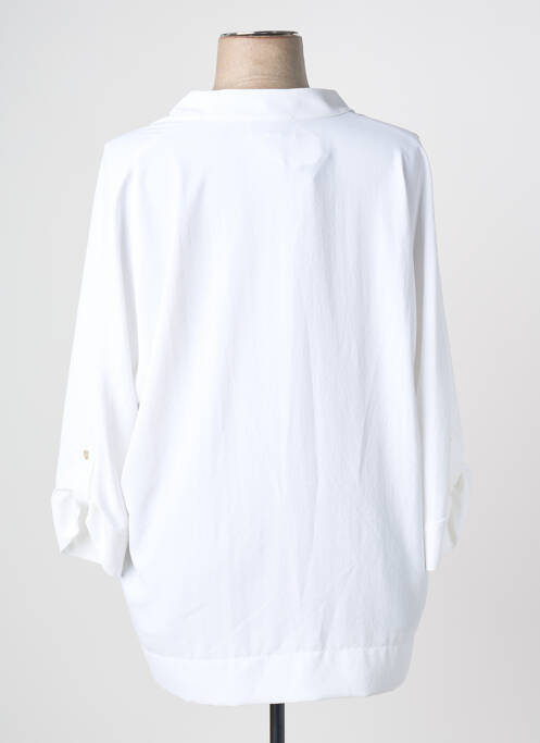 Blouse tissage popeline manches longues blanc JOSEPH RIBKOFF femme