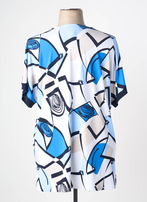 T-shirt imprimé fantaisie manches courtes bleu JOSEPH RIBKOFF femme