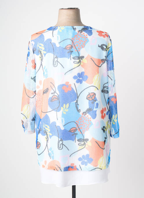 Top imprimé fantaisie manches 3/4 blanc JOSEPH RIBKOFF femme