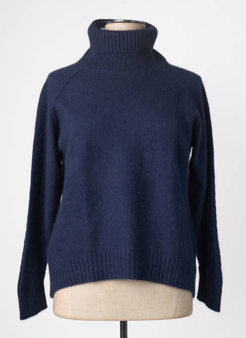 Pull col roulé manches longues manches longues bleu FUEGO WOMAN femme