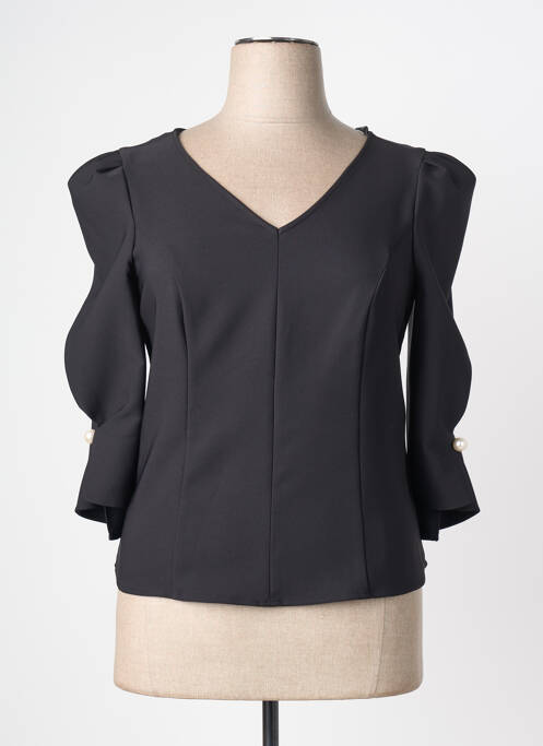Top stretch manches 3/4 noir JOSEPH RIBKOFF femme