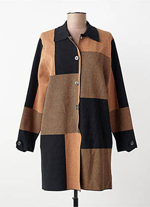 Gilet manches longues coupe cintrée marron MARBLE femme